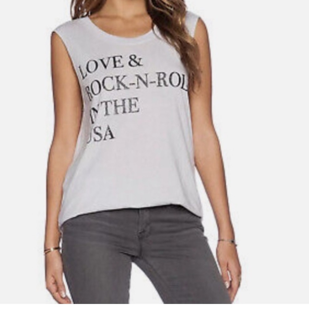 NWOT chaser Love & rock n roll in the USA tank top.